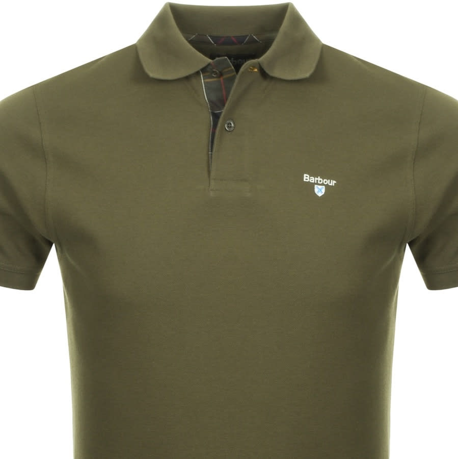 Alternative Image for ProductBarbour Pique Polo T Shirt Green2